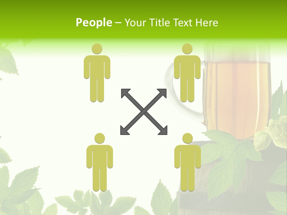 Glass Plant Branch PowerPoint Template