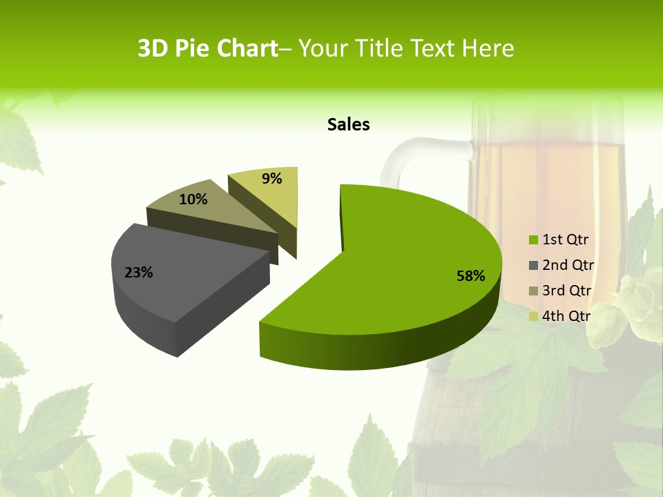 Glass Plant Branch PowerPoint Template