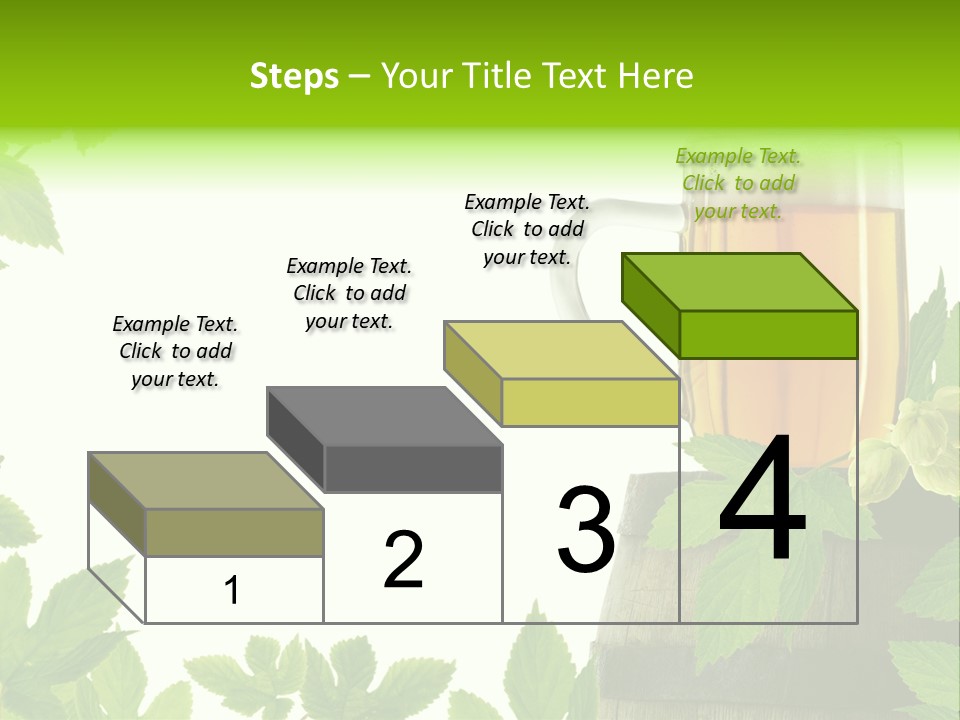 Glass Plant Branch PowerPoint Template