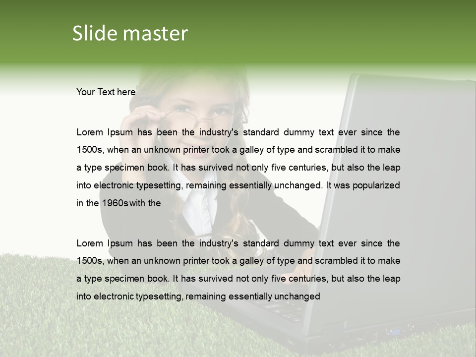 Kid Play Laptop PowerPoint Template