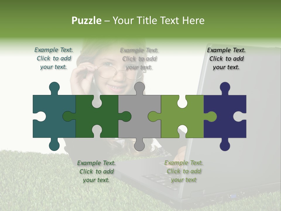 Kid Play Laptop PowerPoint Template