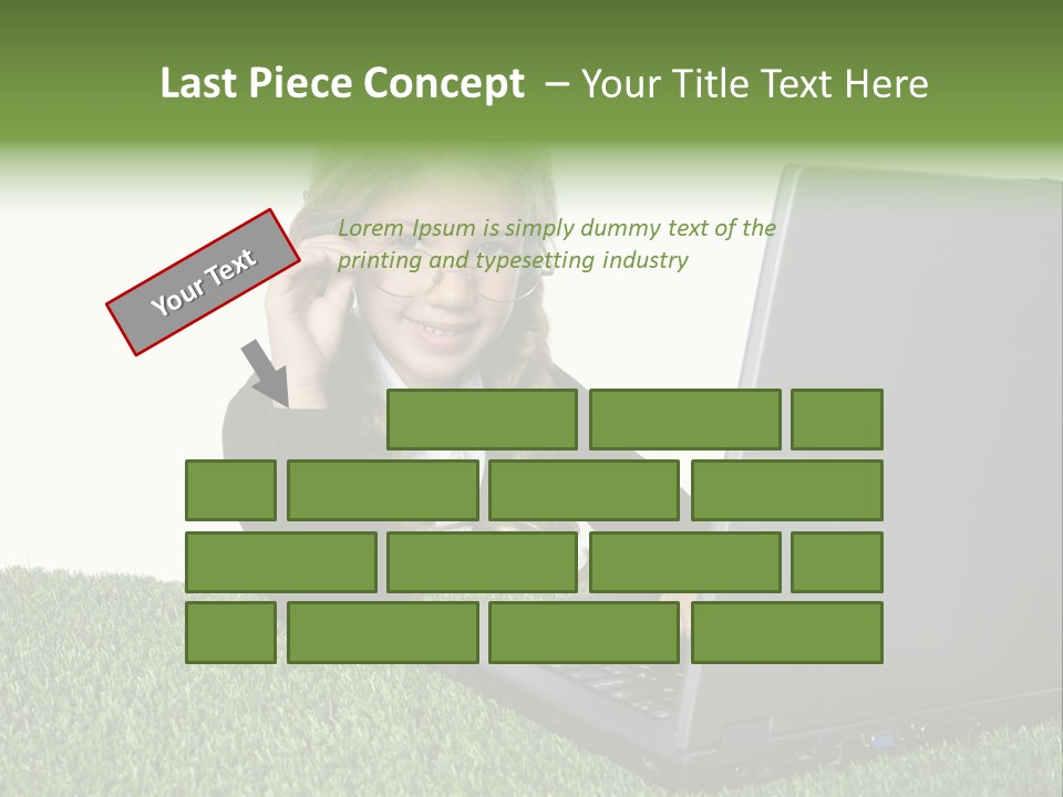 Kid Play Laptop PowerPoint Template