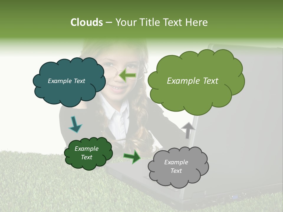 Kid Play Laptop PowerPoint Template