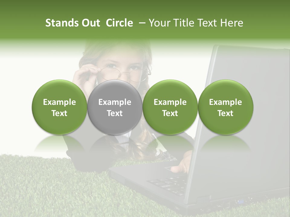 Kid Play Laptop PowerPoint Template