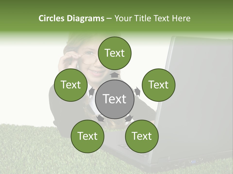 Kid Play Laptop PowerPoint Template