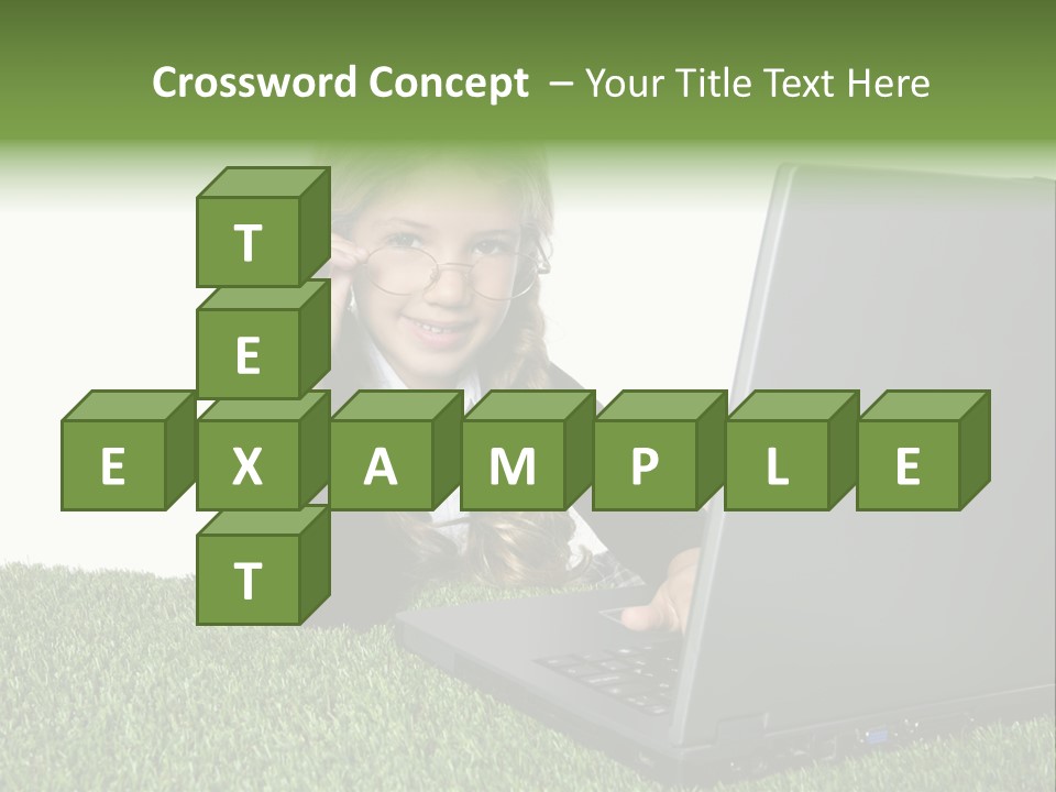 Kid Play Laptop PowerPoint Template