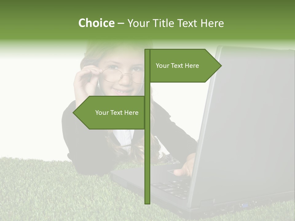 Kid Play Laptop PowerPoint Template