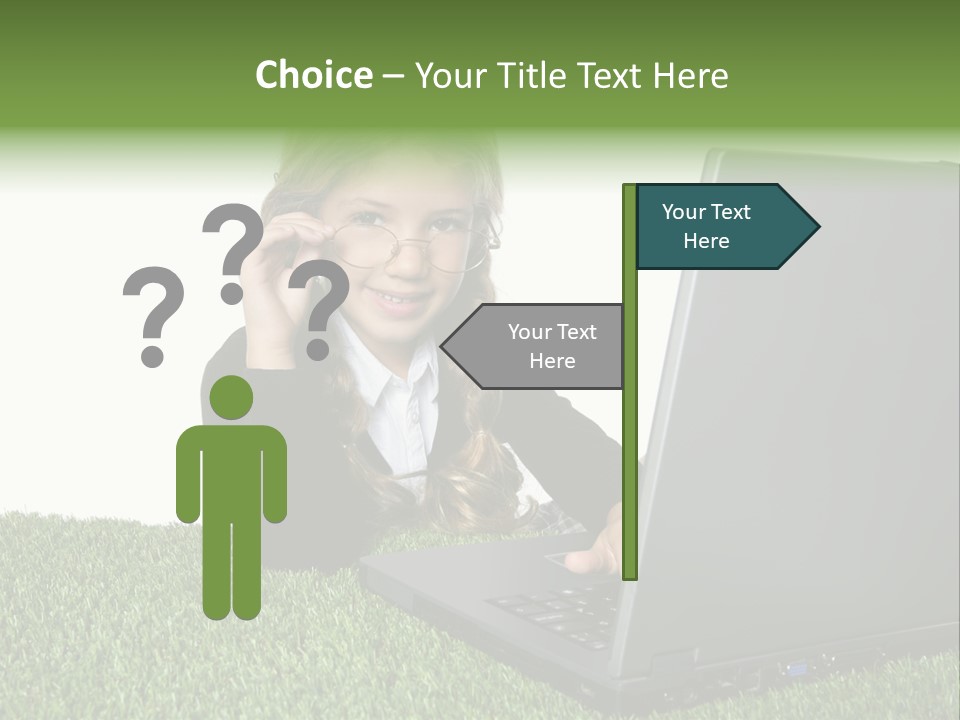 Kid Play Laptop PowerPoint Template