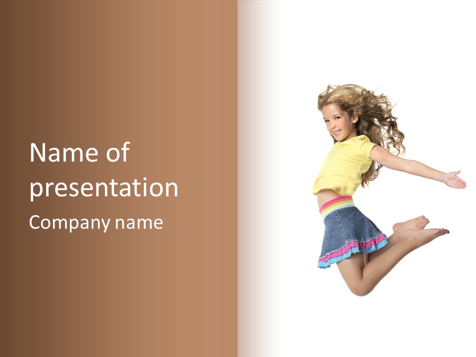 Enjoy Movement Flying PowerPoint Template