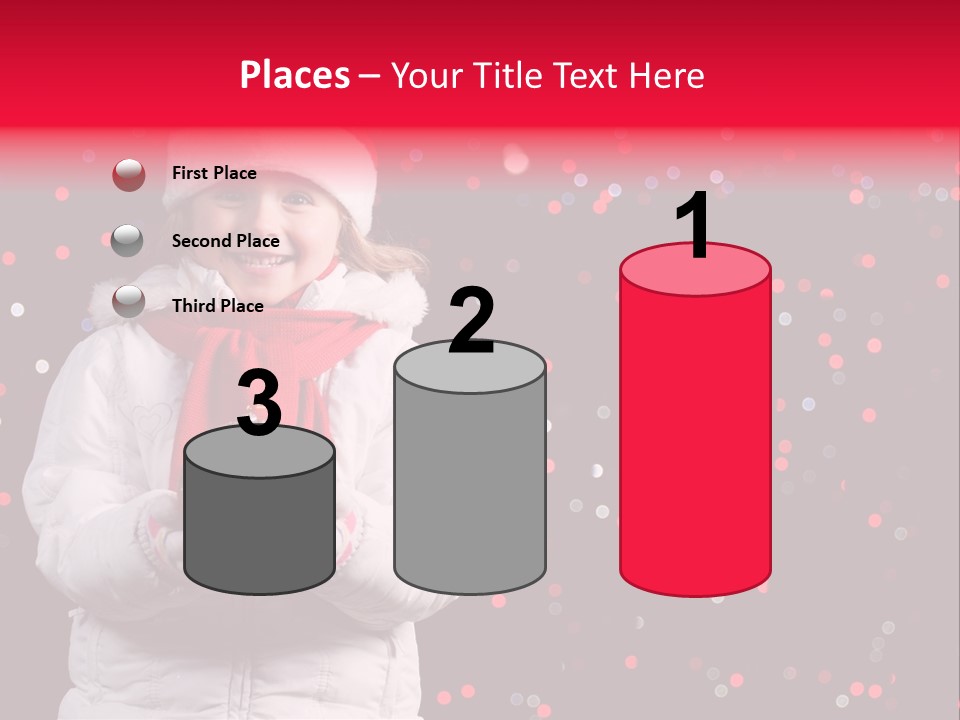 Snowflake Child Happiness PowerPoint Template