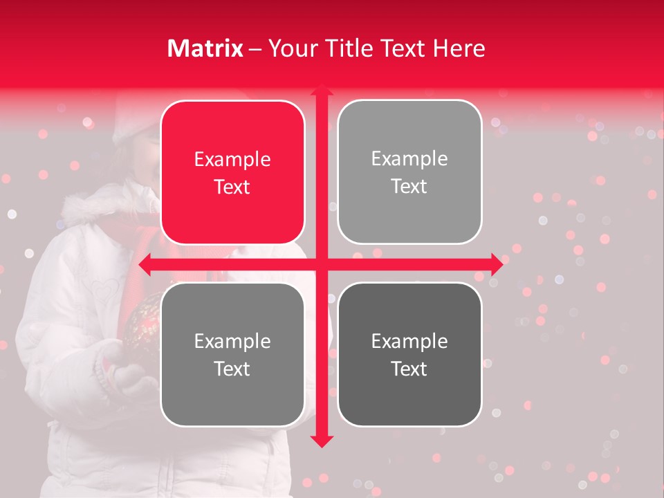 Snowflake Child Happiness PowerPoint Template