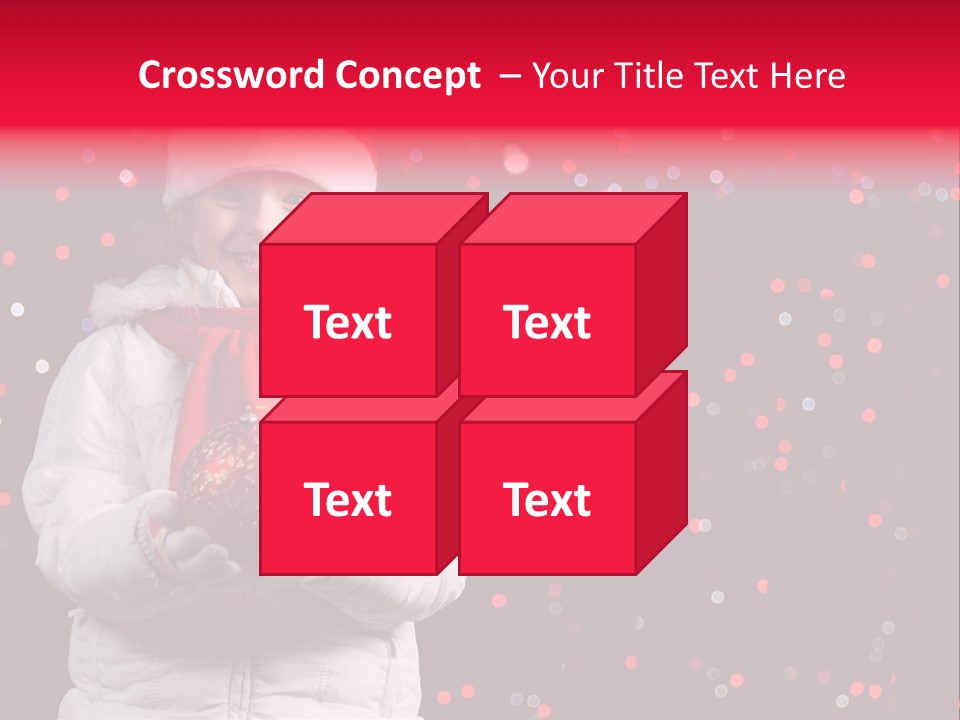 Snowflake Child Happiness PowerPoint Template