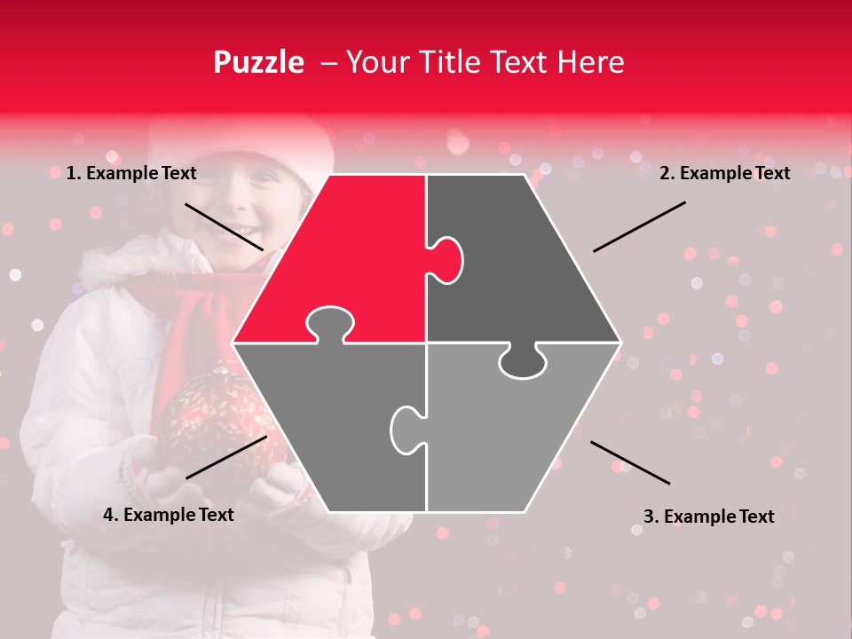 Snowflake Child Happiness PowerPoint Template