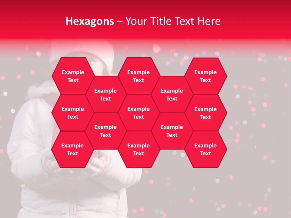 Snowflake Child Happiness PowerPoint Template