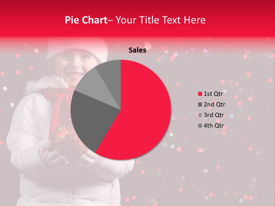 Snowflake Child Happiness PowerPoint Template