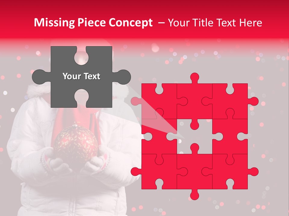 Snowflake Child Happiness PowerPoint Template