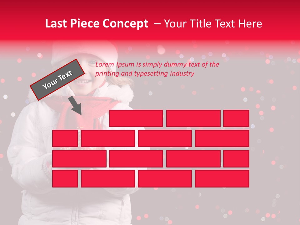 Snowflake Child Happiness PowerPoint Template