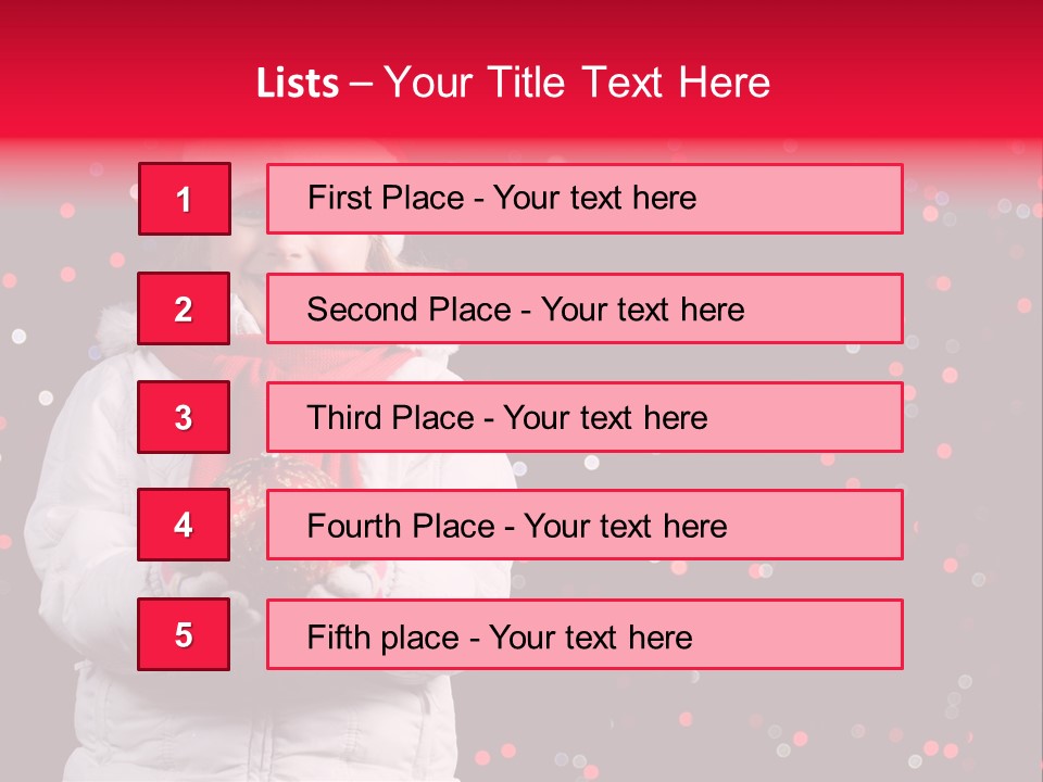 Snowflake Child Happiness PowerPoint Template