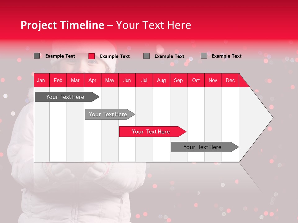 Snowflake Child Happiness PowerPoint Template