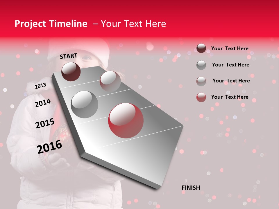 Snowflake Child Happiness PowerPoint Template