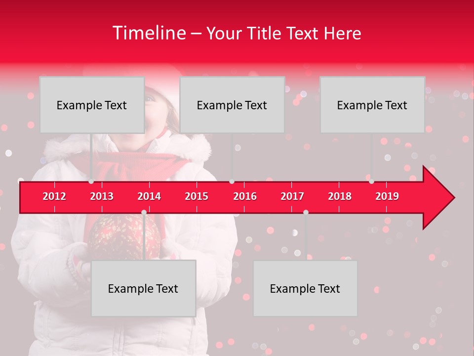 Snowflake Child Happiness PowerPoint Template