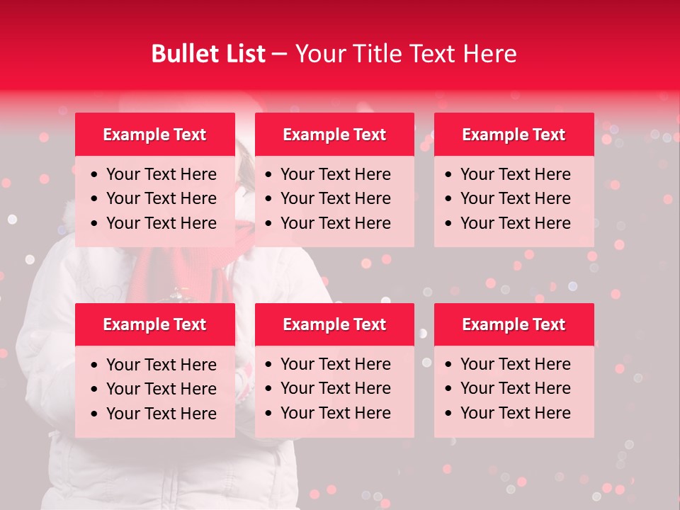 Snowflake Child Happiness PowerPoint Template