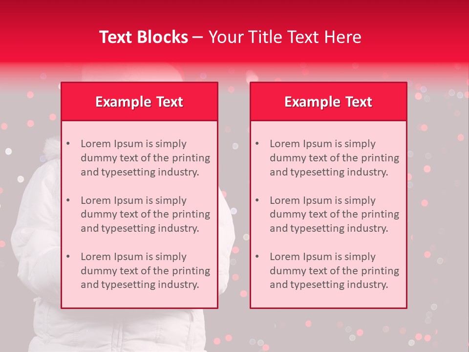 Snowflake Child Happiness PowerPoint Template