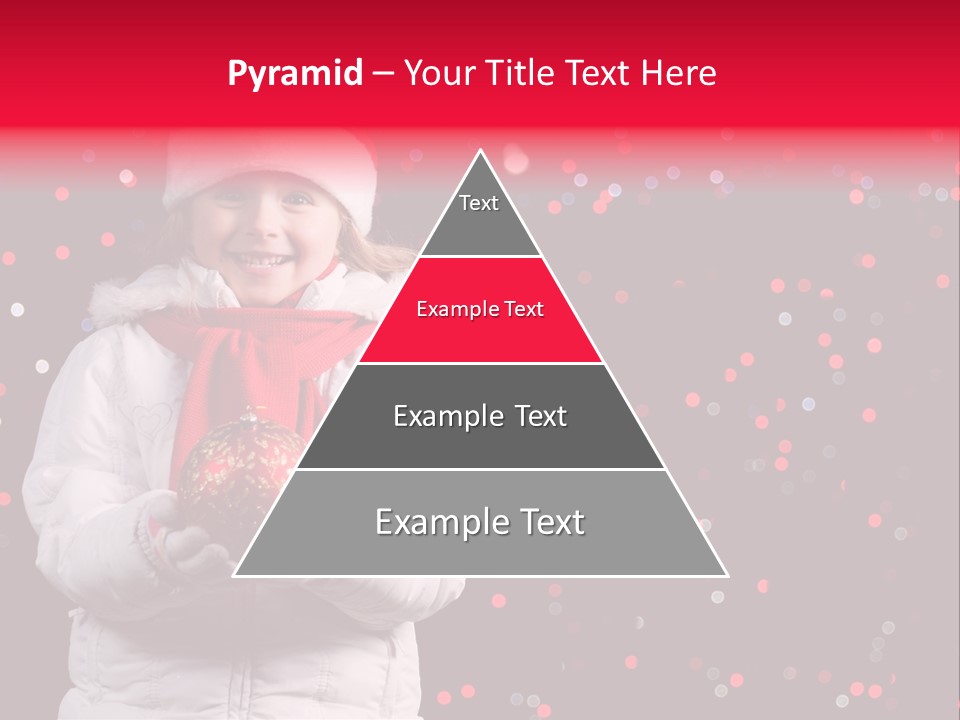 Snowflake Child Happiness PowerPoint Template