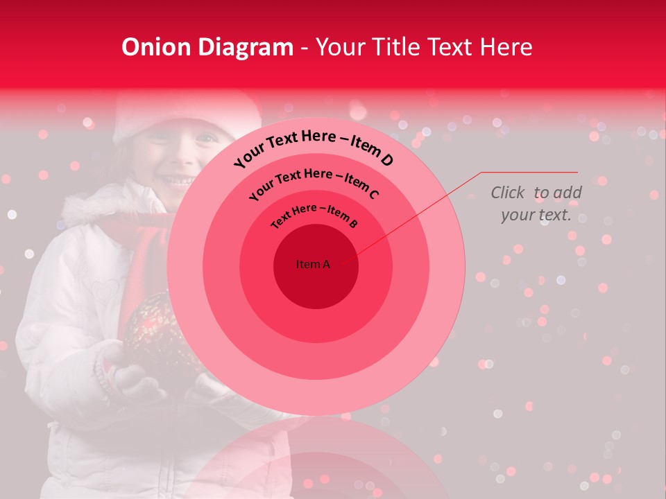 Snowflake Child Happiness PowerPoint Template