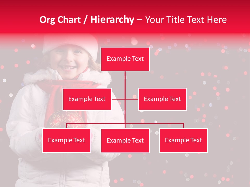 Snowflake Child Happiness PowerPoint Template