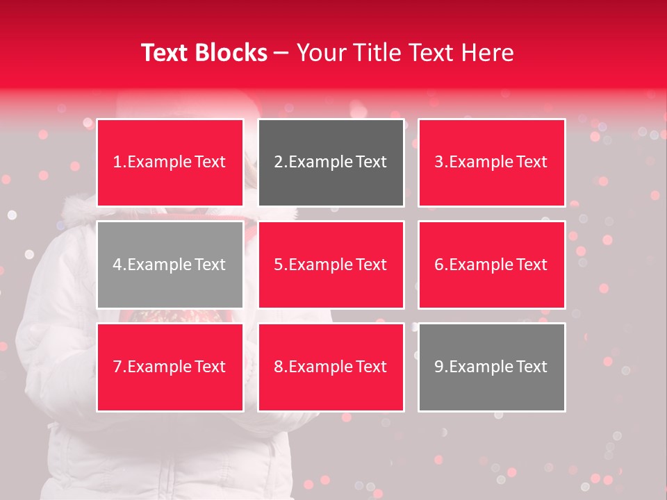 Snowflake Child Happiness PowerPoint Template