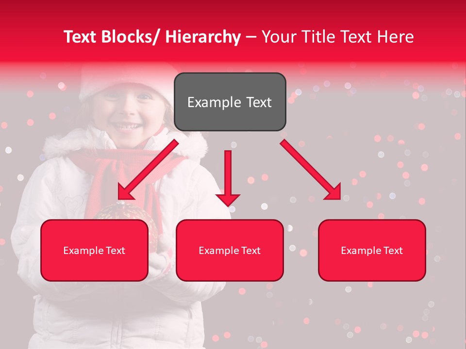Snowflake Child Happiness PowerPoint Template