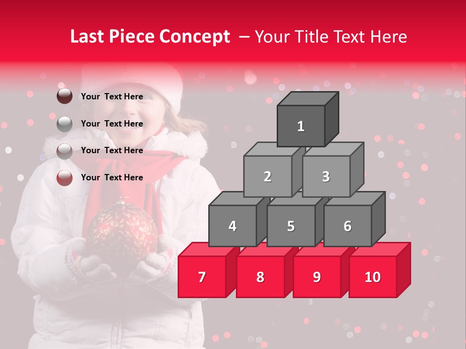 Snowflake Child Happiness PowerPoint Template