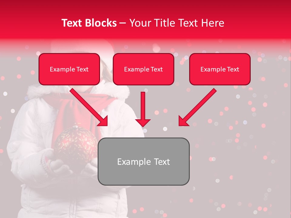 Snowflake Child Happiness PowerPoint Template