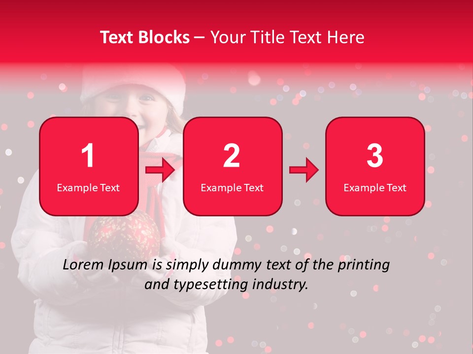 Snowflake Child Happiness PowerPoint Template