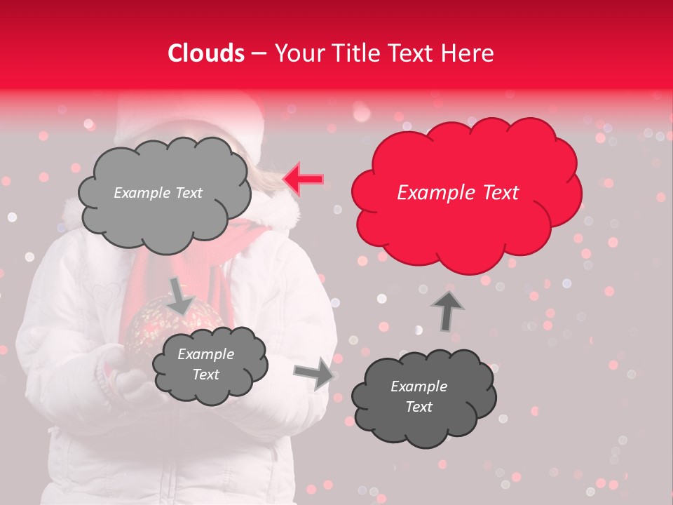 Snowflake Child Happiness PowerPoint Template