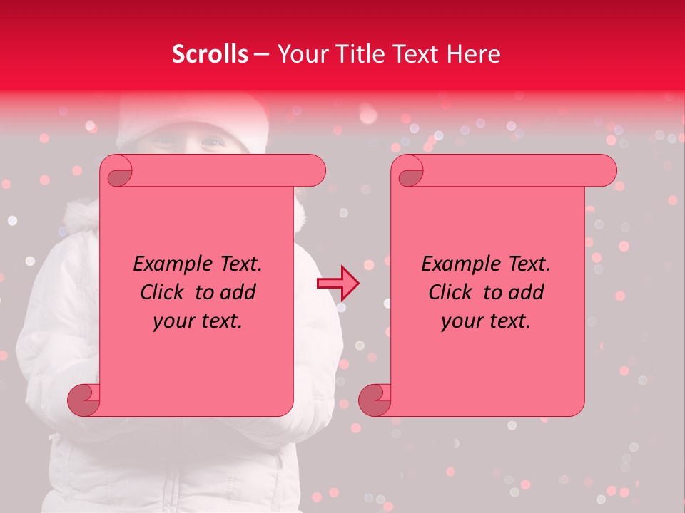 Snowflake Child Happiness PowerPoint Template