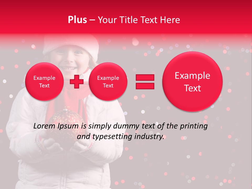 Snowflake Child Happiness PowerPoint Template