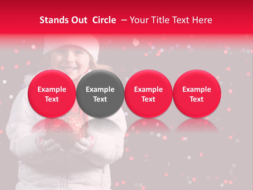 Snowflake Child Happiness PowerPoint Template