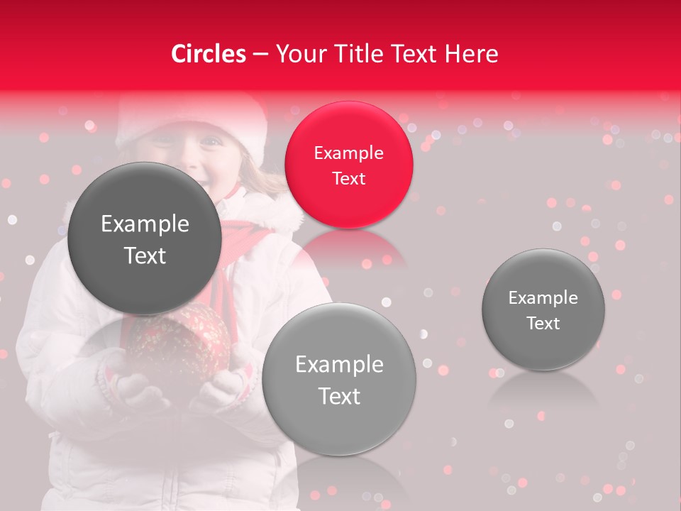 Snowflake Child Happiness PowerPoint Template