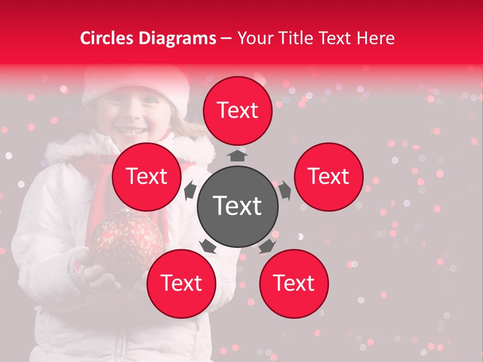 Snowflake Child Happiness PowerPoint Template