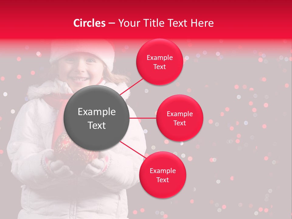 Snowflake Child Happiness PowerPoint Template