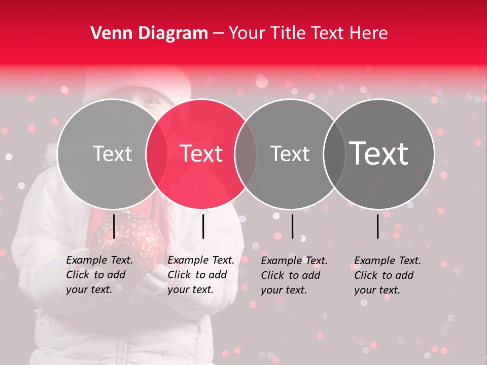 Snowflake Child Happiness PowerPoint Template