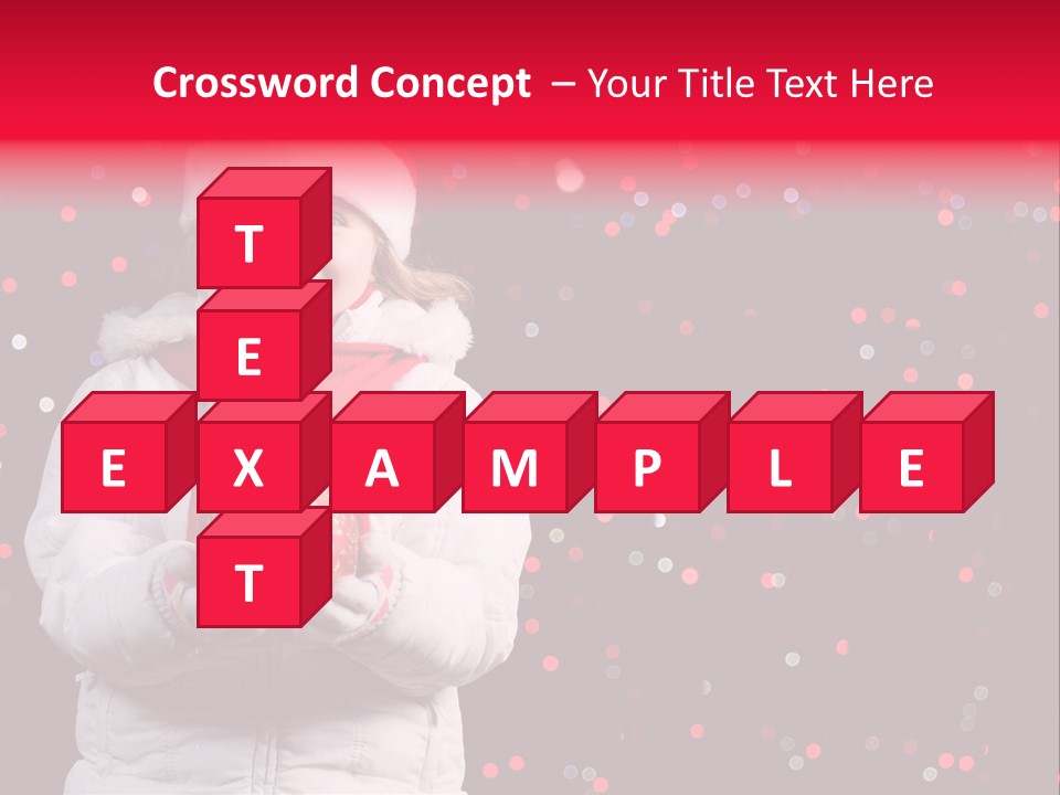 Snowflake Child Happiness PowerPoint Template