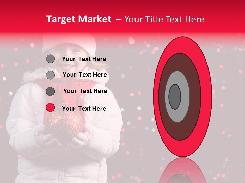 Snowflake Child Happiness PowerPoint Template