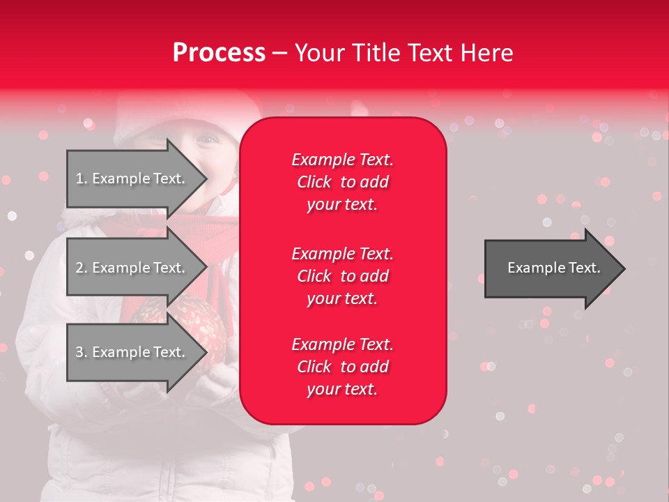 Snowflake Child Happiness PowerPoint Template