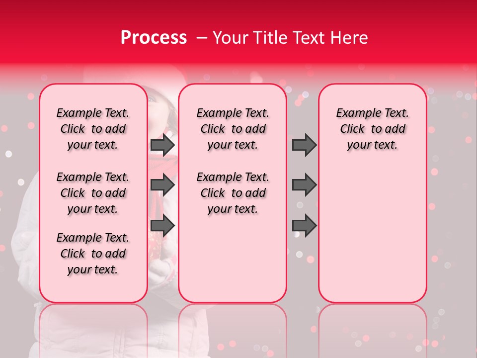 Snowflake Child Happiness PowerPoint Template