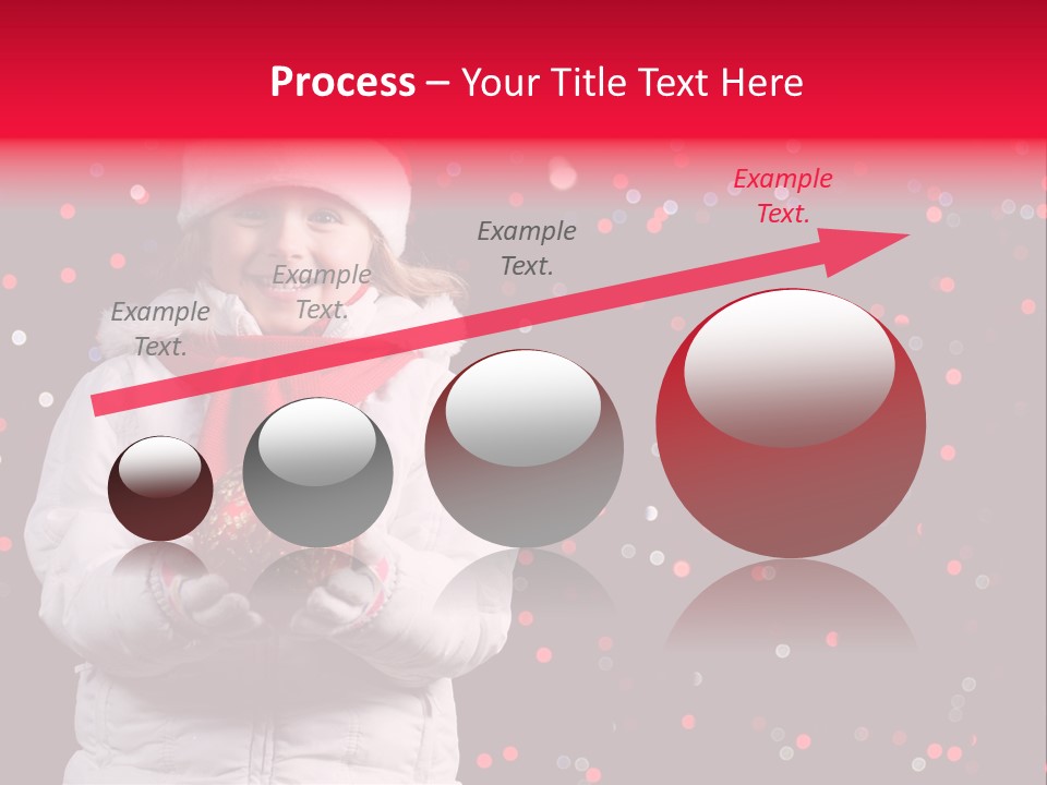 Snowflake Child Happiness PowerPoint Template