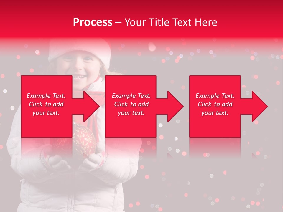 Snowflake Child Happiness PowerPoint Template