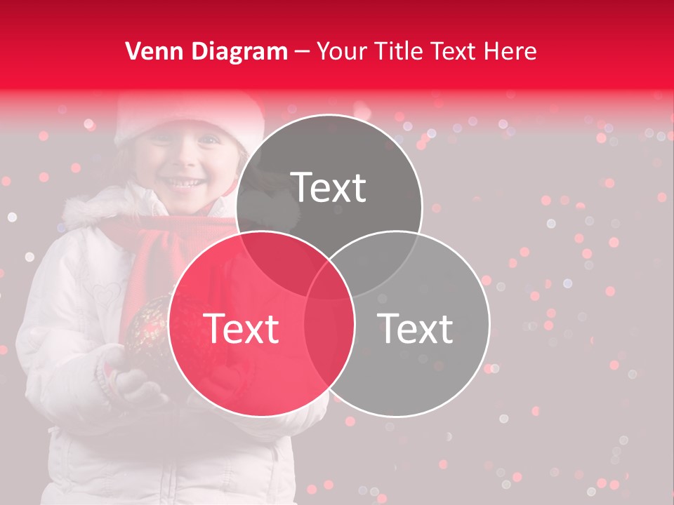 Snowflake Child Happiness PowerPoint Template